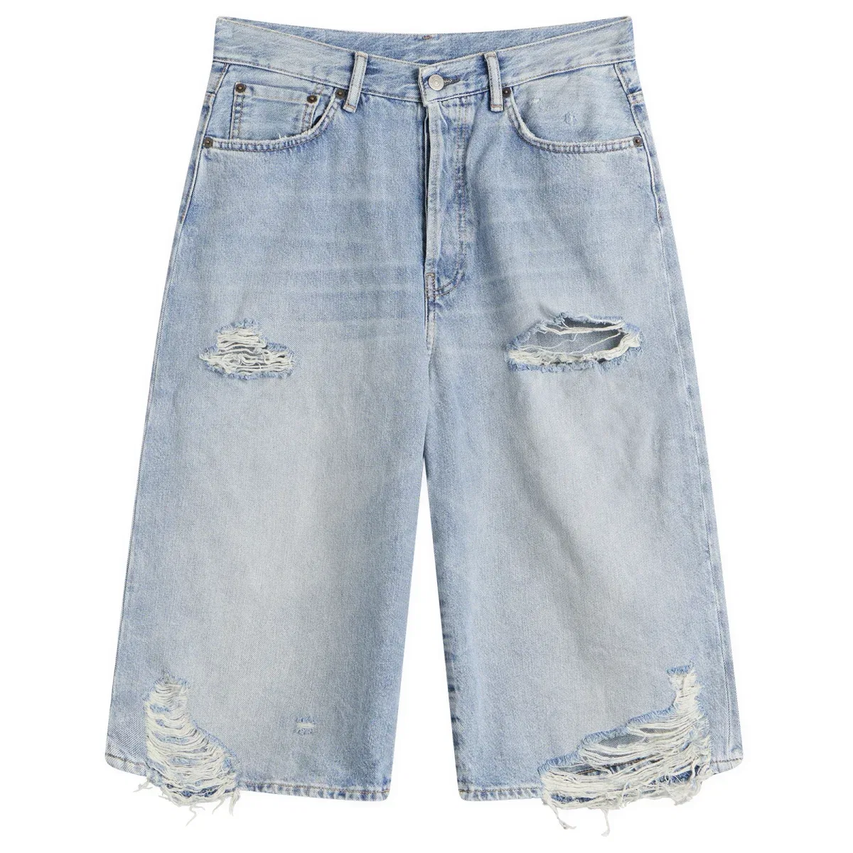 Шорты джинсовые с потертостями Judda Acne Studios, Light Blue