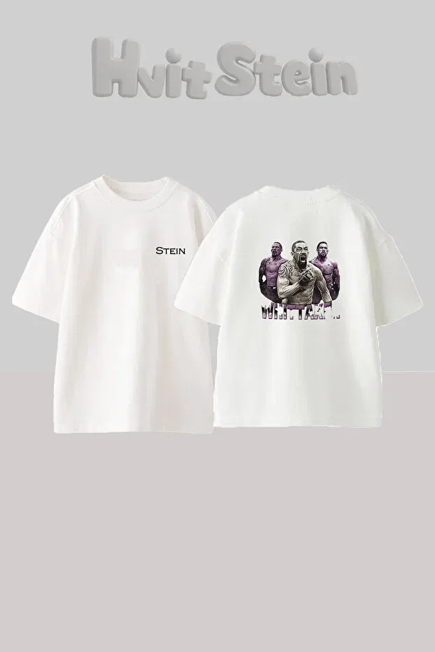 Детская футболка оверсайз Robert Whittaker Design Hvit Stein, White