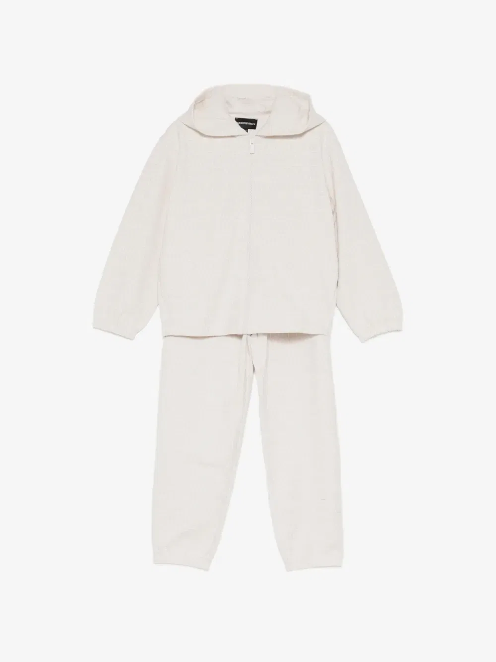 Спортивный костюм с тисненым логотипом Emporio Armani Kids, бежевый