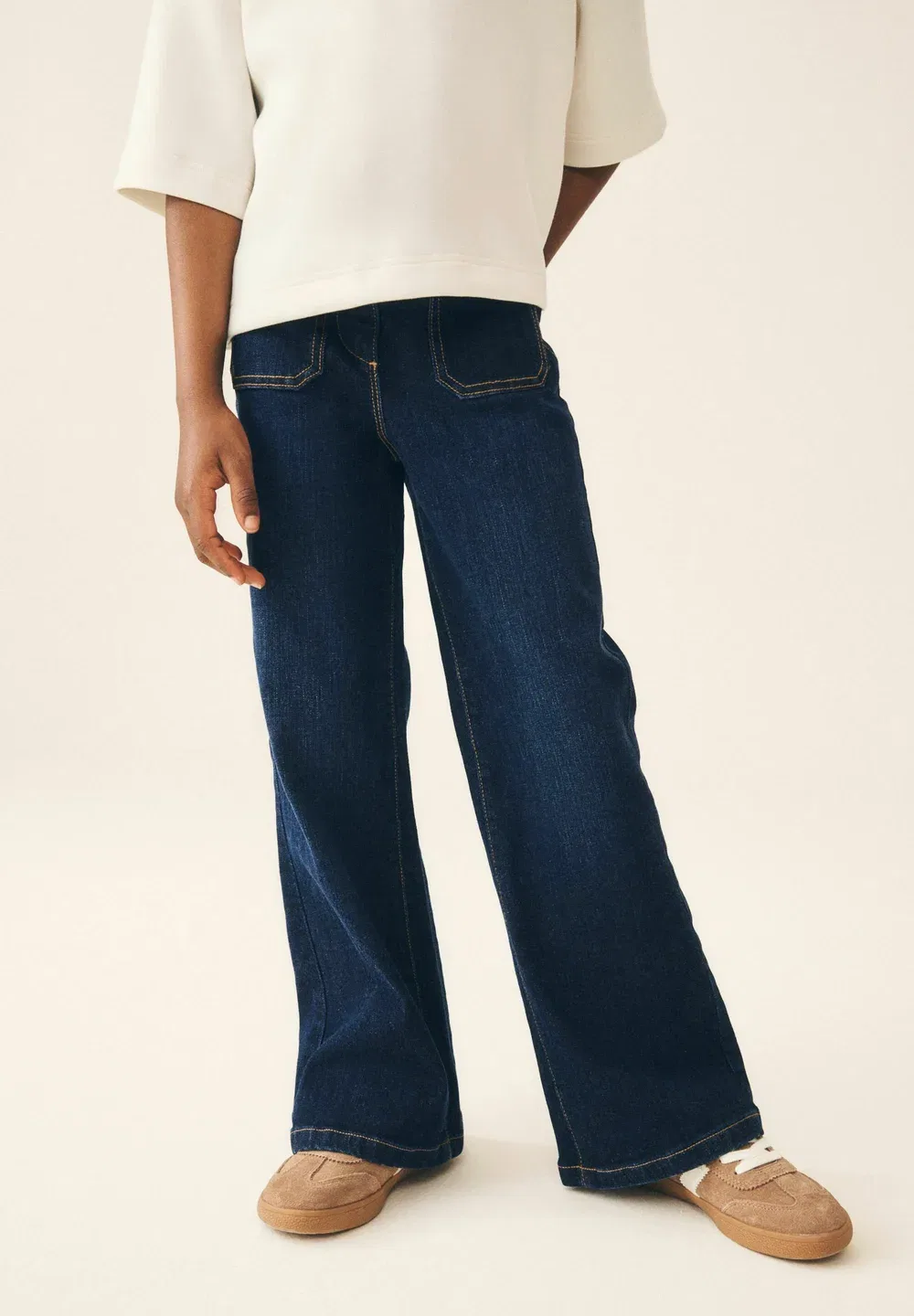 Брюки прямого кроя - расклешенные. - расклешенные джинсы Next, Blue Rinse Wash Denim — фото 2
