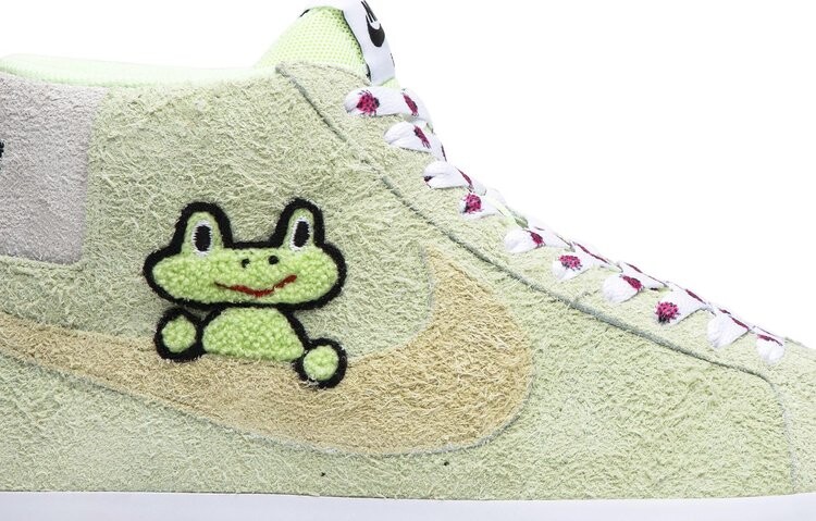 Кроссовки Nike Frog Skateboards x Blazer Mid SB QS 'Frog Skateboards', зеленый — фото 3