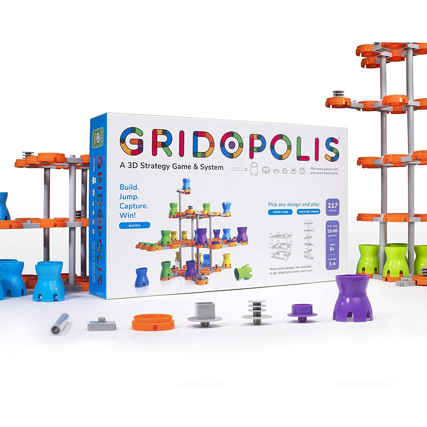 

Настольная игра Gridopolis: A 3D Tabletop Strategy, Серый, Настольная игра Gridopolis: A 3D Tabletop Strategy