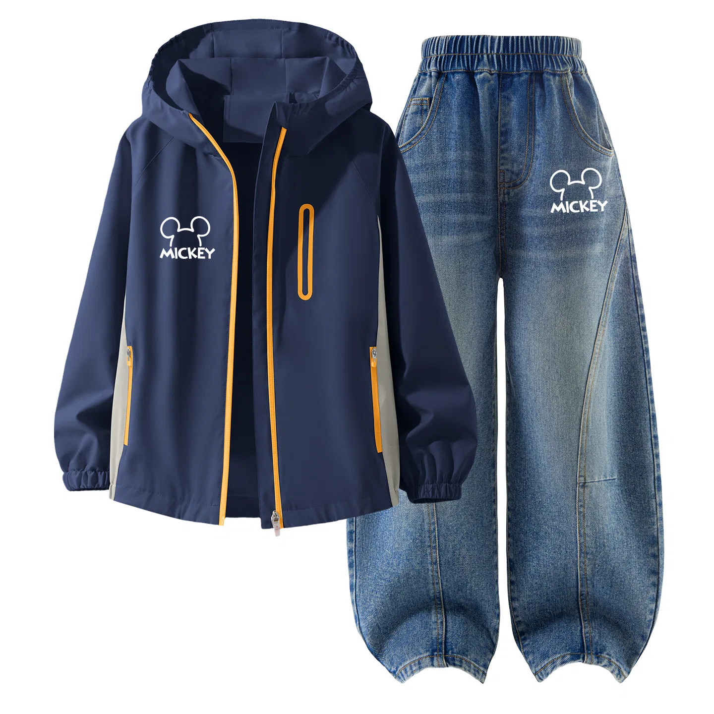 Детский комплект спортивной одежды с капюшоном Thick Board Di Line K_Left Light Baby Pink+Di Line K Denim Blue Disney, Thick Board Di Line K_Left Light Baby Pink+Di Line K Denim Blue — фото 3