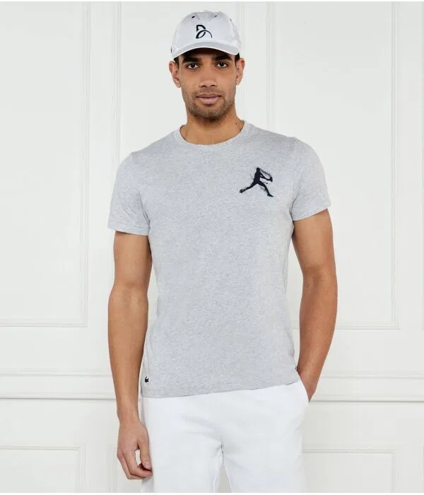 Мужская футболка хлопковая Lacoste, Color Grigio