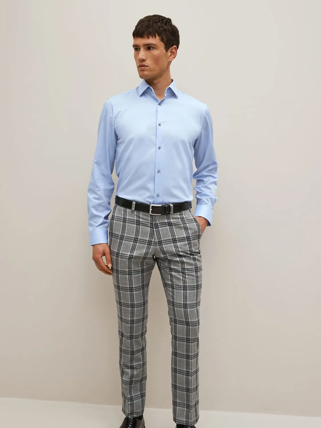 Рубашка повседневная с текстурой, Slim Fit Next, синяя — фото 2