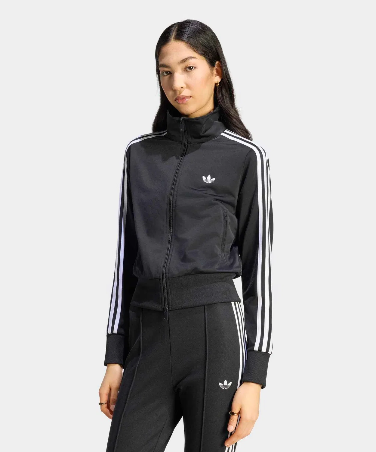 Женский спортивный топ-куртка с молнией Firebird Classic Track Top Adidas, Black