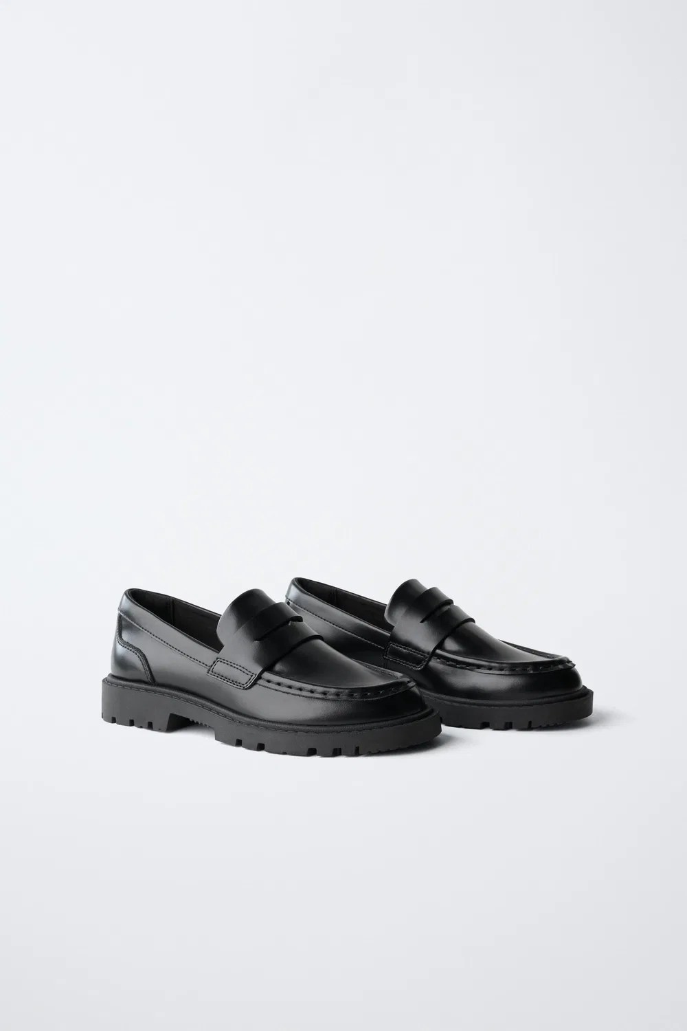 Школьные лоферы ZARA, Black — фото 2