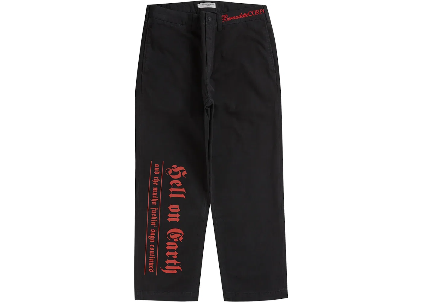 Мужские брюки с принтом Supreme Bernadette Corporation Old English Chino Pant, Black
