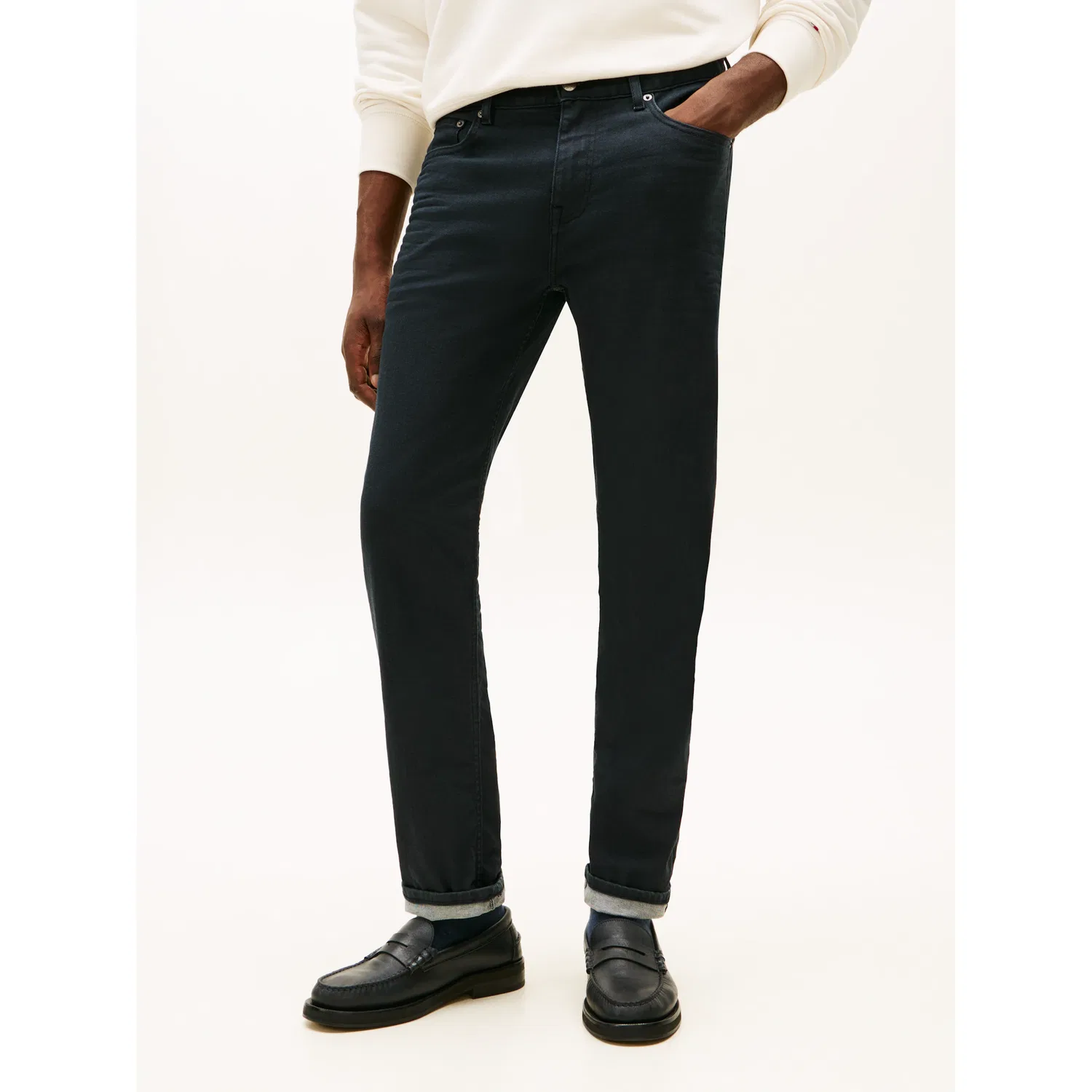 Мужские прямые джинсы Denton Slim Straight Fit Tommy Hilfiger, Black