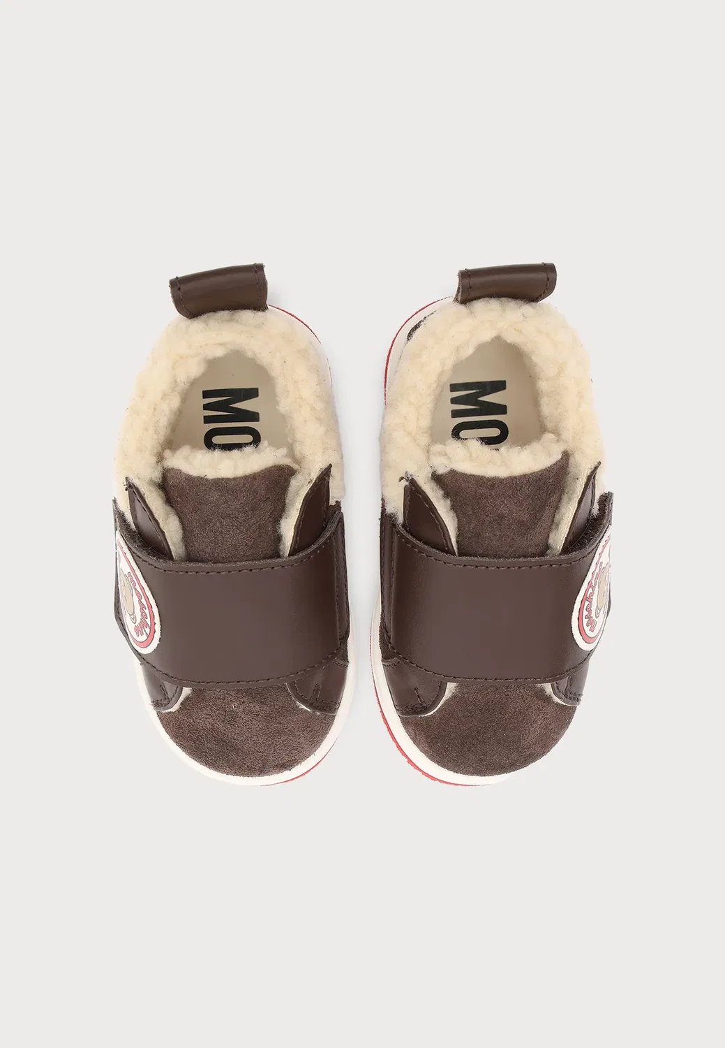 Унисекс - кроссовки Moschino, Dark Brown/Cream/White/Red — фото 4