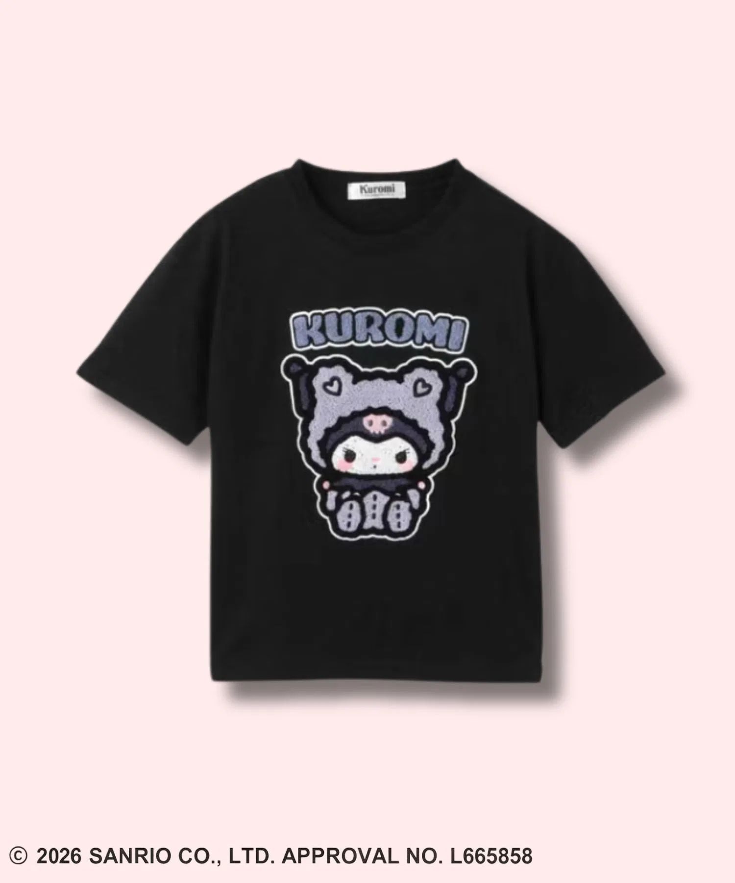 Детская футболка с вышивкой Sanrio чёрная