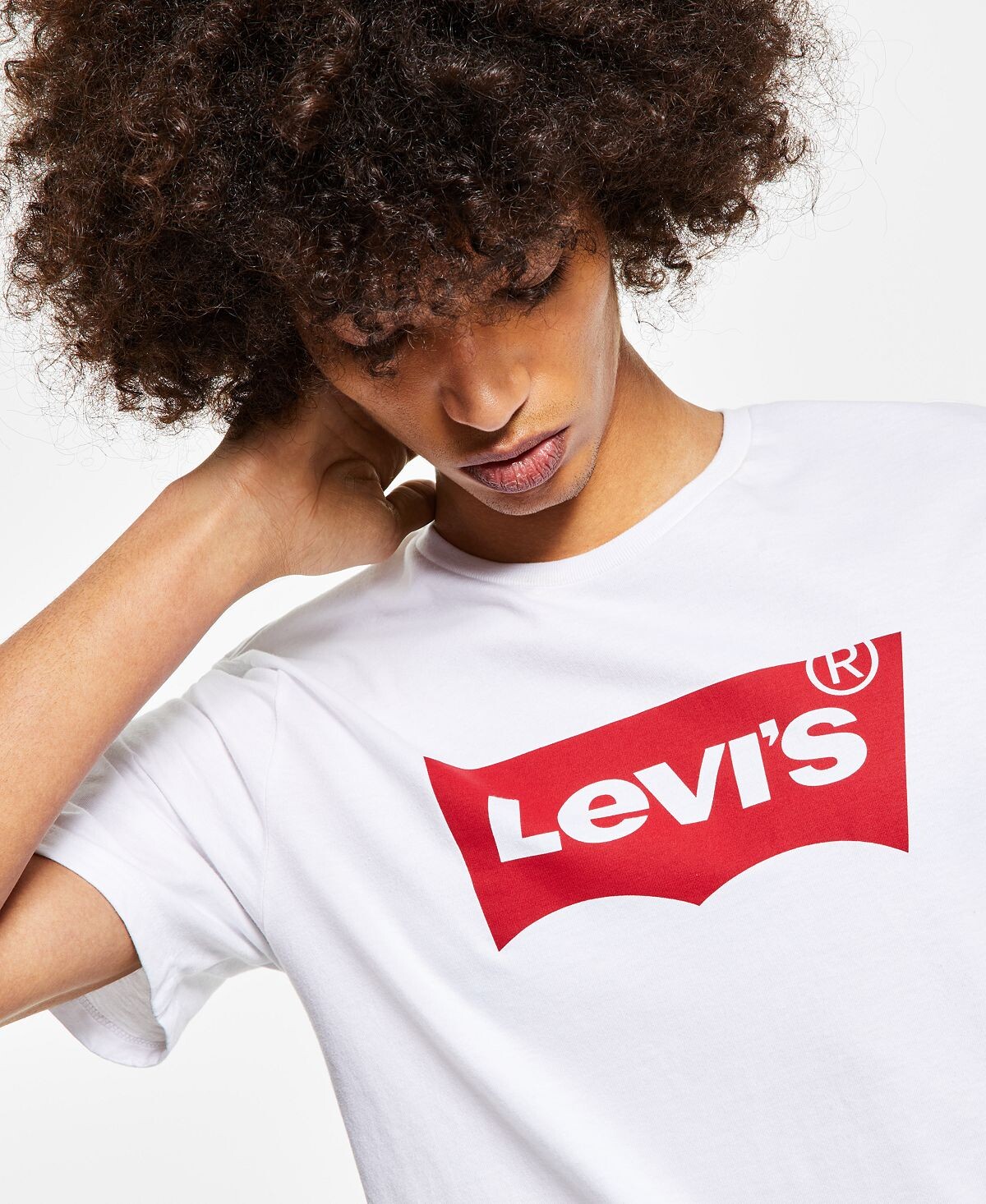 Мужская футболка с коротким рукавом и логотипом batwing Levi's, белый — фото 4