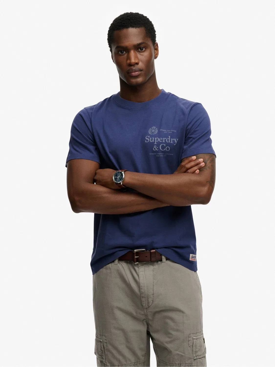 Футболка Relaxed Fit, модель Company Superdry, синий — фото 2
