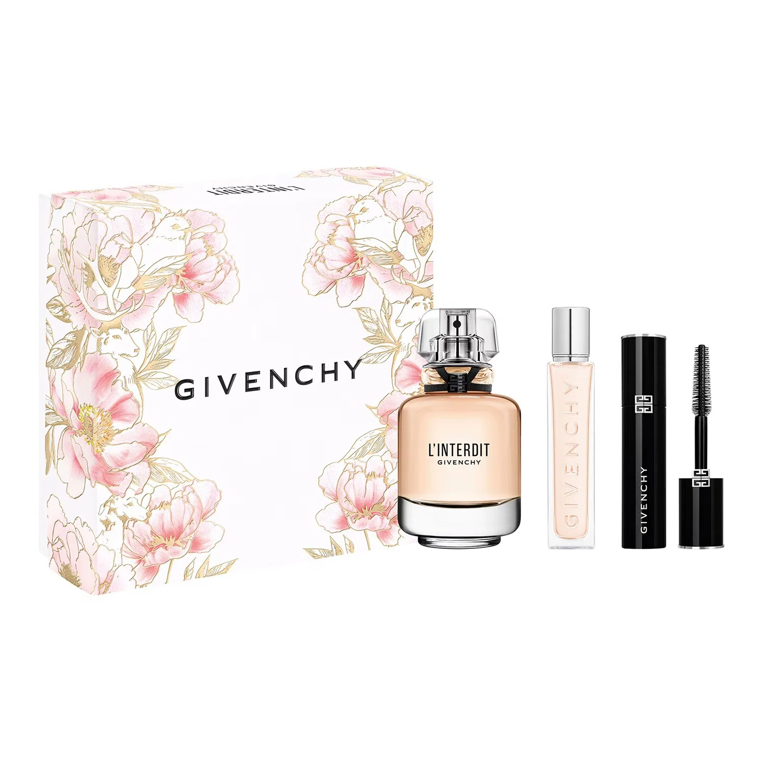 Парфюмерный набор L'INTERDIT с туалетной водой, дорожным спреем и тушью, GIVENCHY