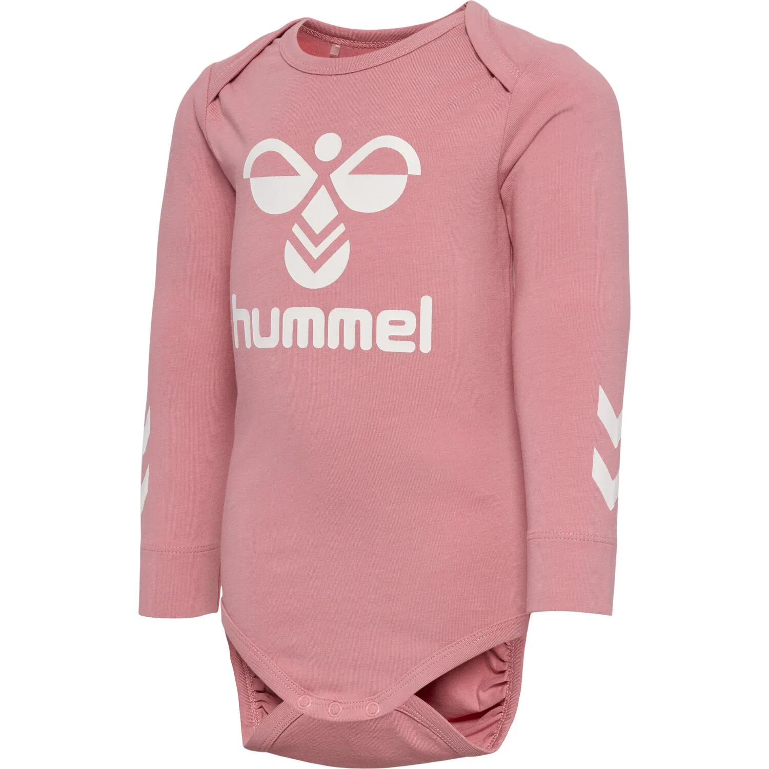 Детский боди для девочек с длинным рукавом Hummel Marie, Роза — фото 2