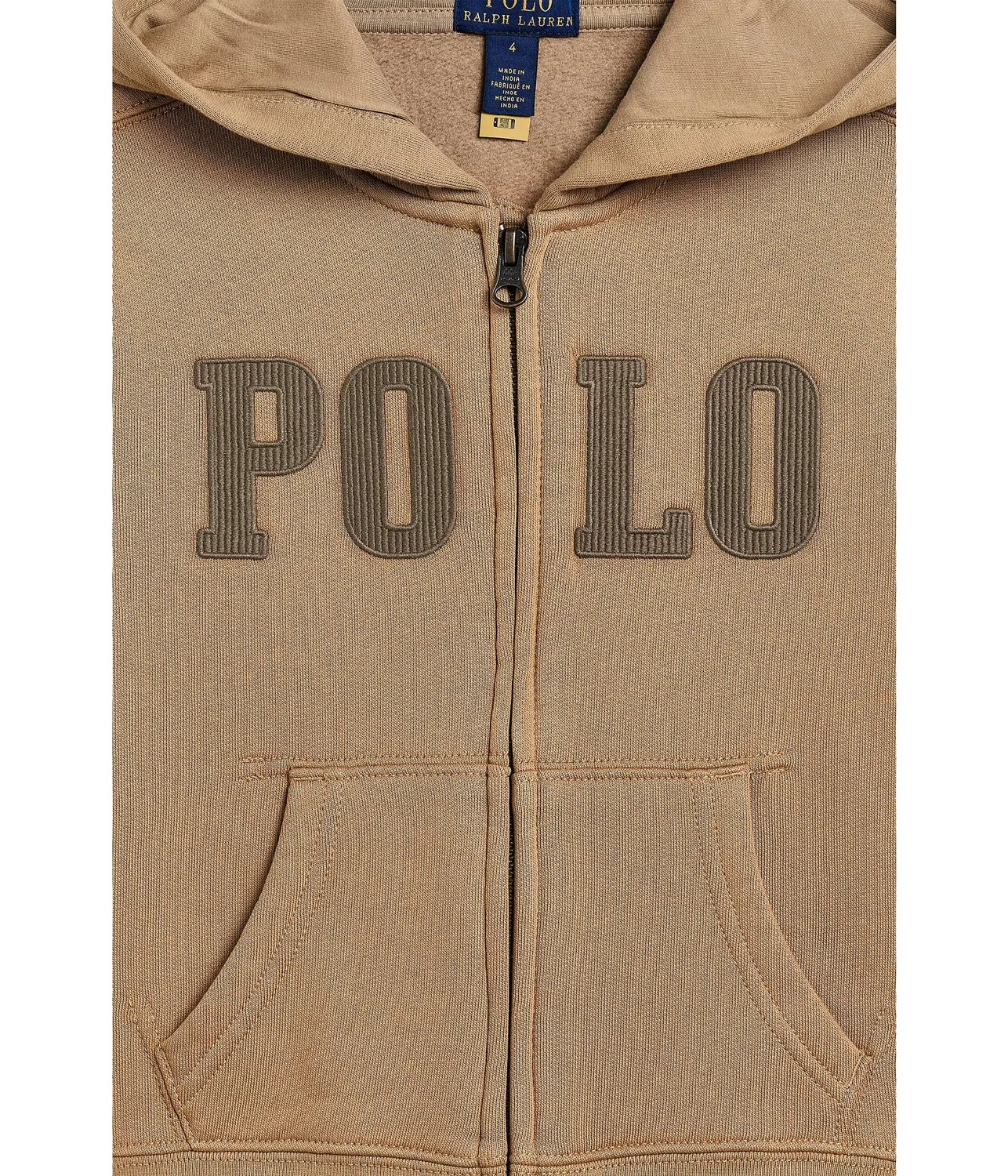 Толстовка на молнии с логотипом (для малышей/детей младшего возраста) Polo Ralph Lauren Kids, Camel — фото 3
