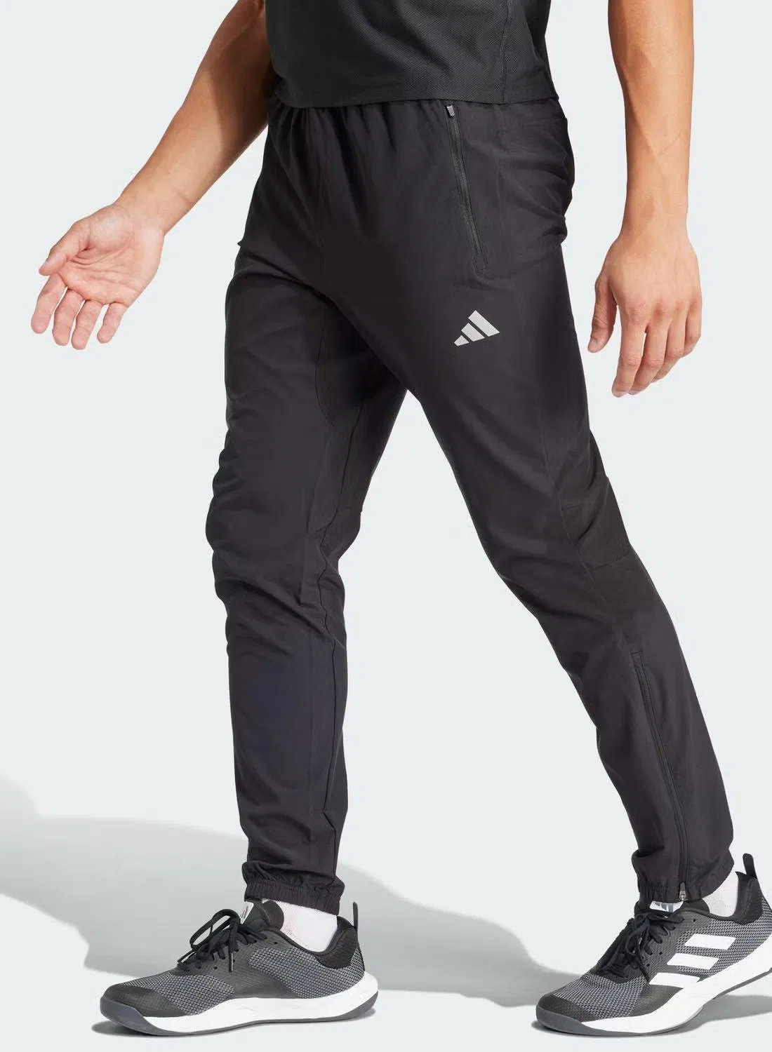 Штаны с логотипом Run It TKO Adidas, черный