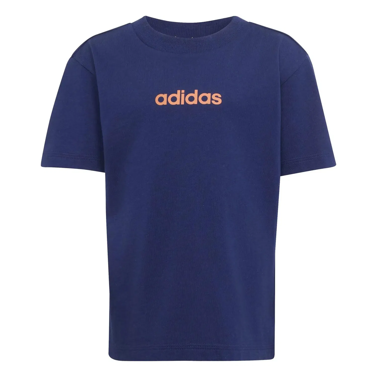 Детский спортивный комплект из футболки и шорт с принтом LK LIN T-SET Adidas, Darkblau Orange Navyblau — фото 2