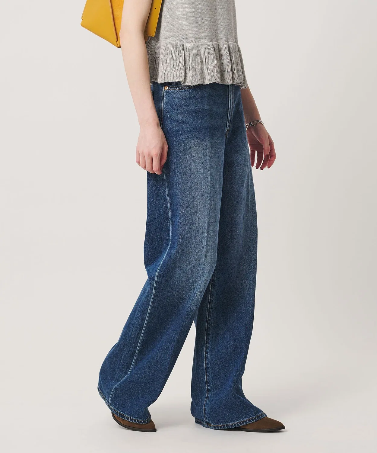 Женские джинсы с высокой посадкой RIBCAGE Wide Levi's, Cobalt Blue — фото 3