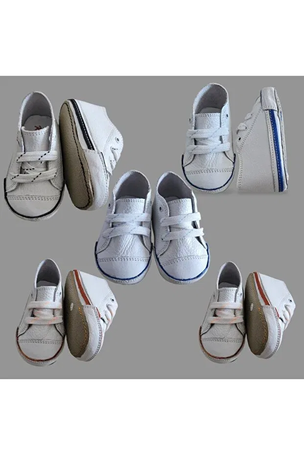 Детские туфли для девочек кожаные Raro, White Blue Serit
