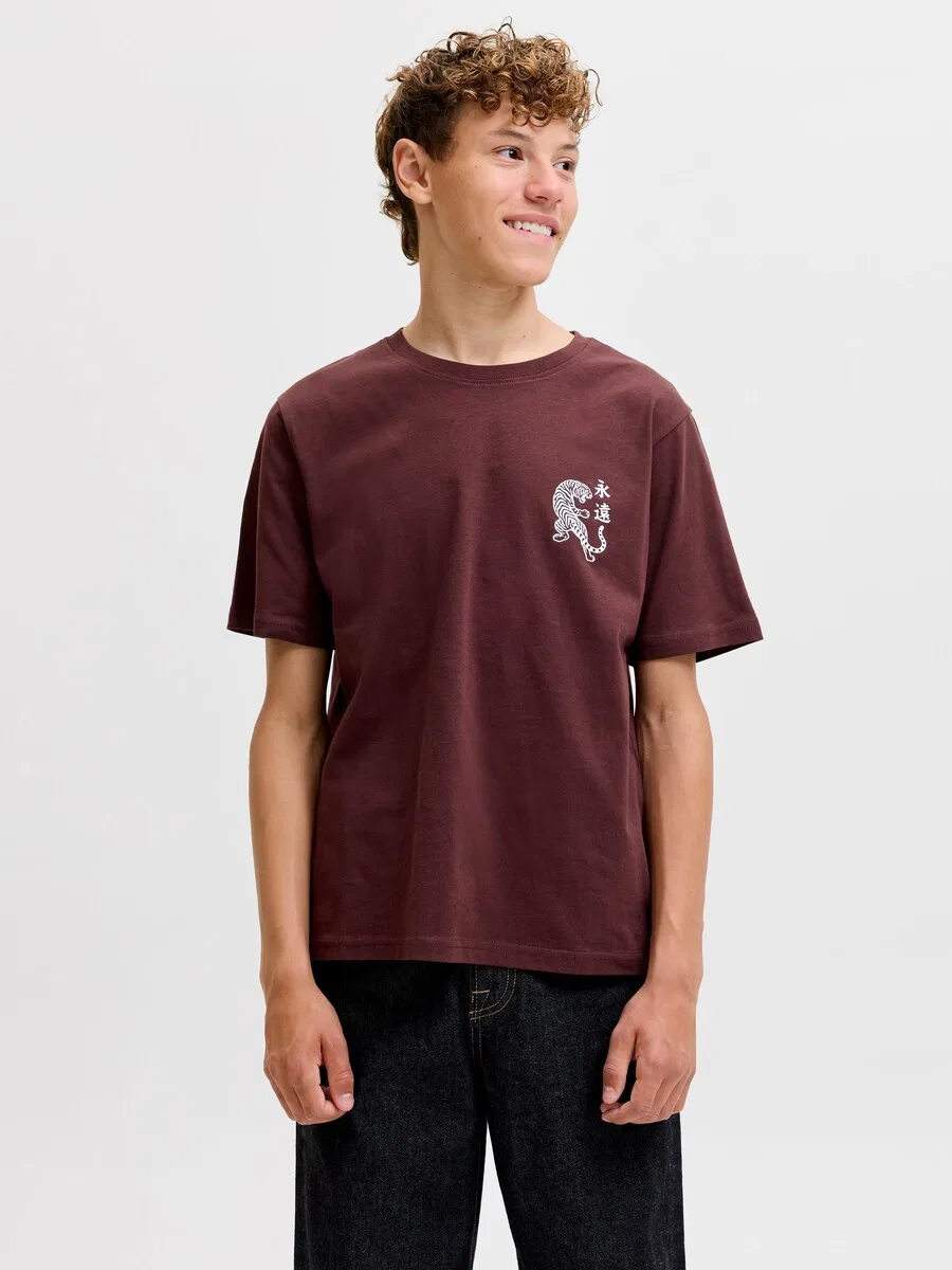 Детская рубашка Jack & Jones Junior, золотисто-каштановый — фото 3