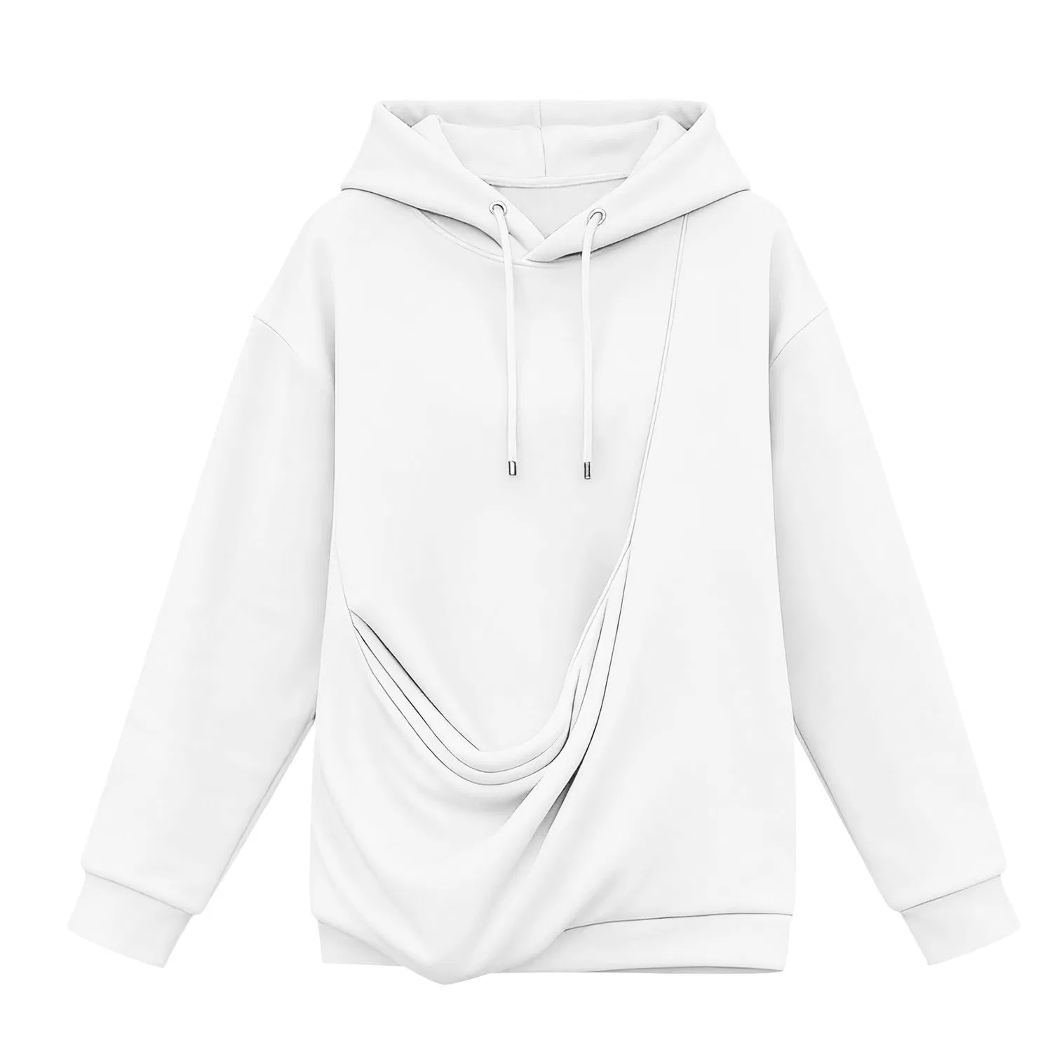 Женский худи с кенгуру-карманом Cat Hoodie, White — фото 3