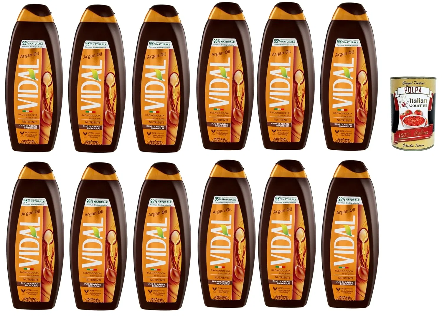 Пенка для ванны и душа Argan Oil, Italian Gourmet E.R., 12 x 500 мл, Ваниль