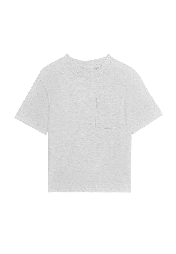 Комплект из 3 футболок, махровая, Basic T-shirt, Marks & Spencer, Cream Mix — фото 2