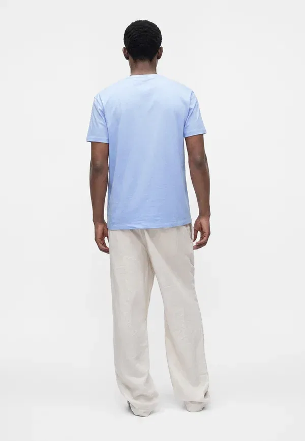 Футболка хлопковая Basic t-shirt Polo Ralph Lauren, Pebble Blue, синий — фото 3