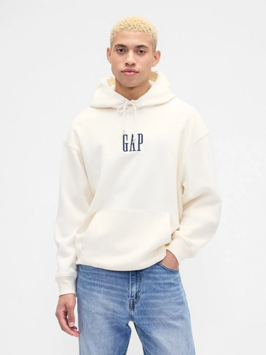 Худи Gap Oversized Mini Logo, белый