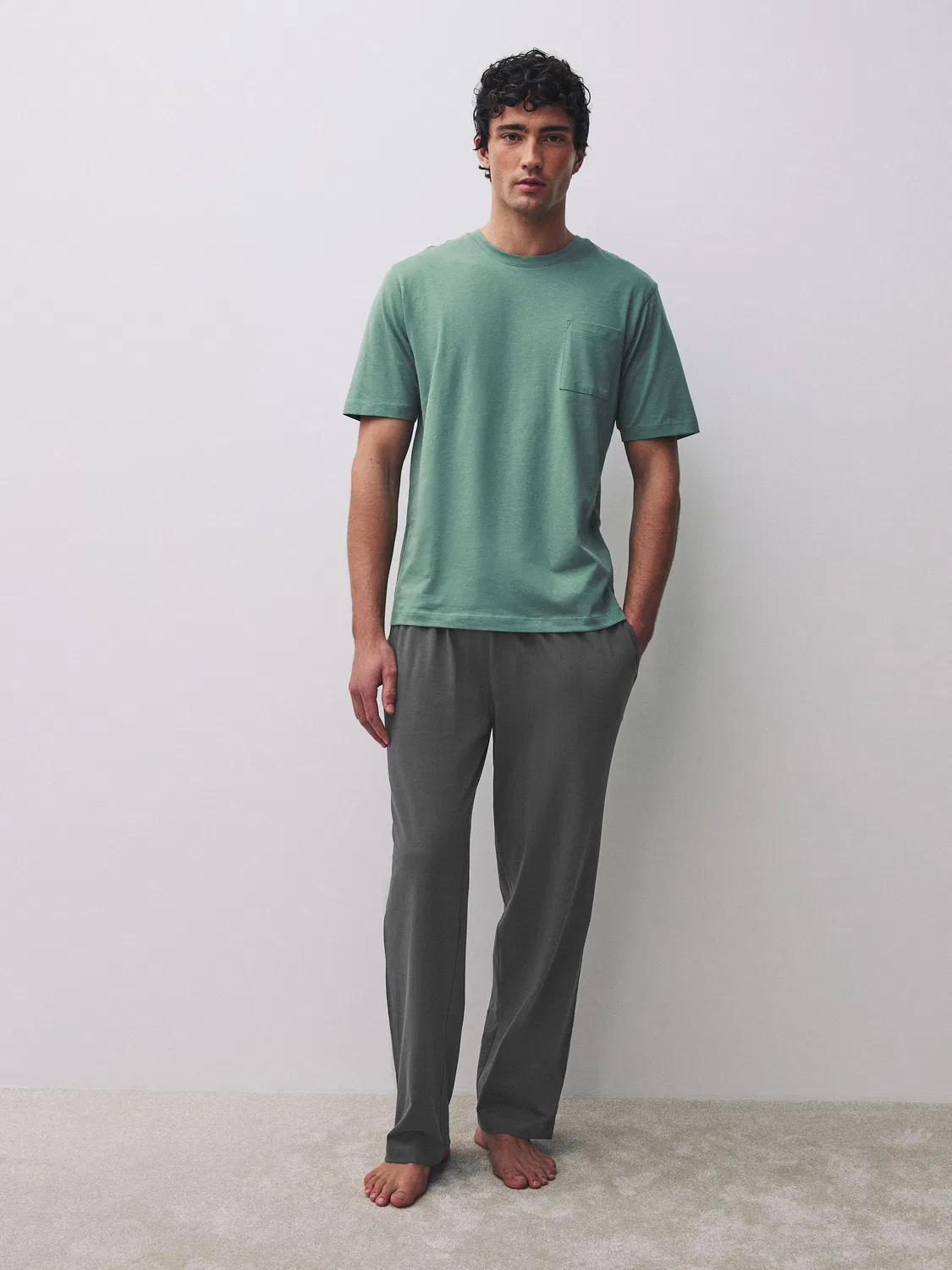 Пижама Next, Sage Green/Slate Grey, 2 шт — фото 3