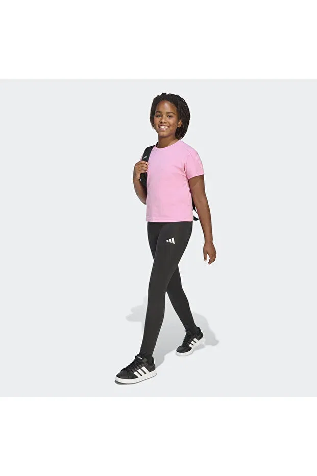 Детская футболка для девочек с коротким рукавом Future icons 3-stripes kids pink t-shirt Adidas, Pink — фото 3