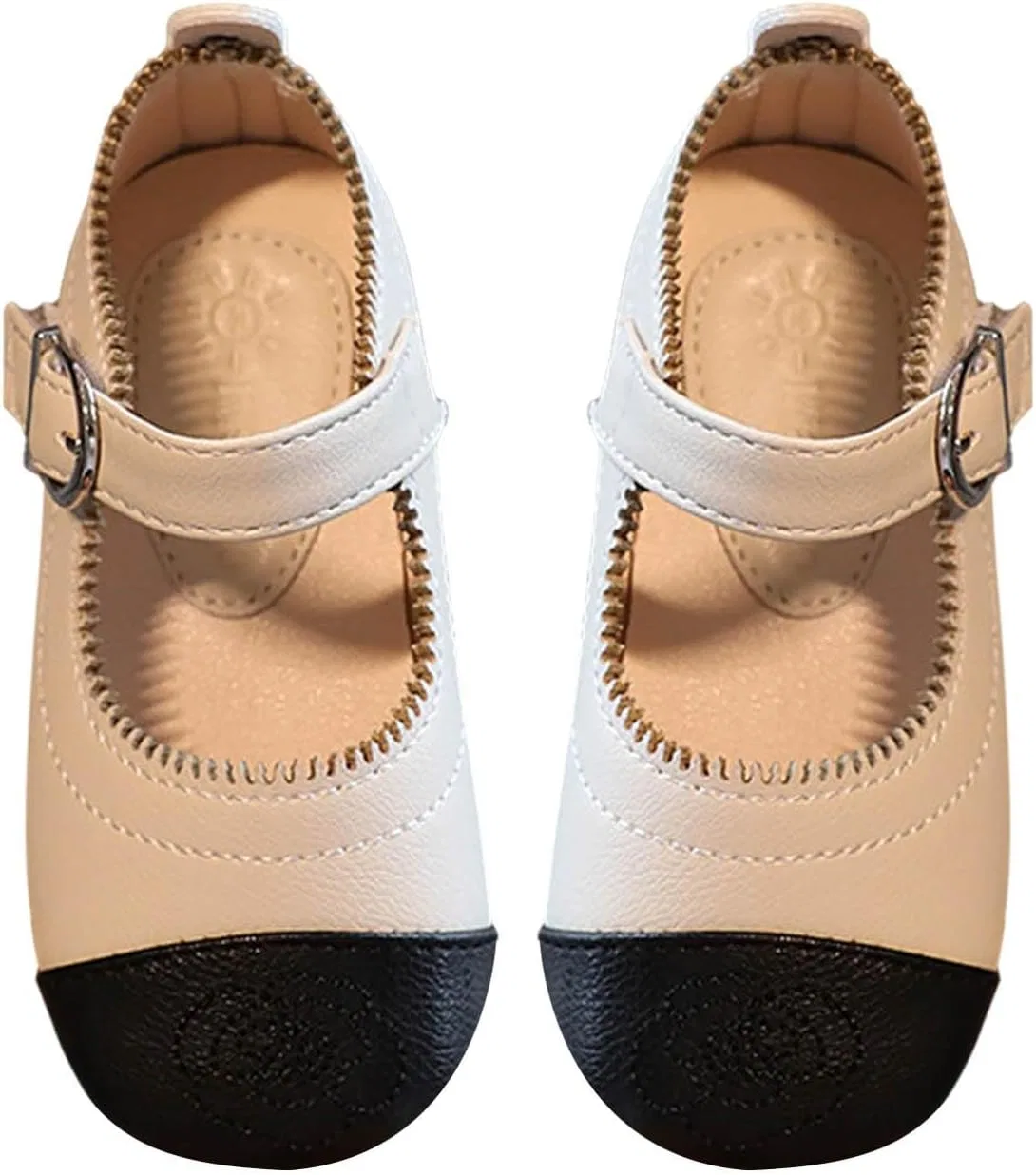 Детские балетки для девочек с принтом Mary Janes, Beige