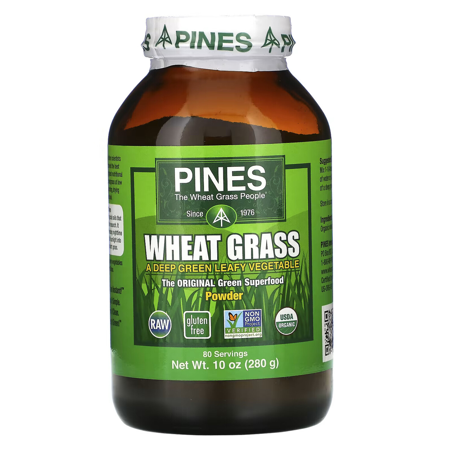 

Pines International, Порошок из травы пшеницы, 10 унций (280 г)