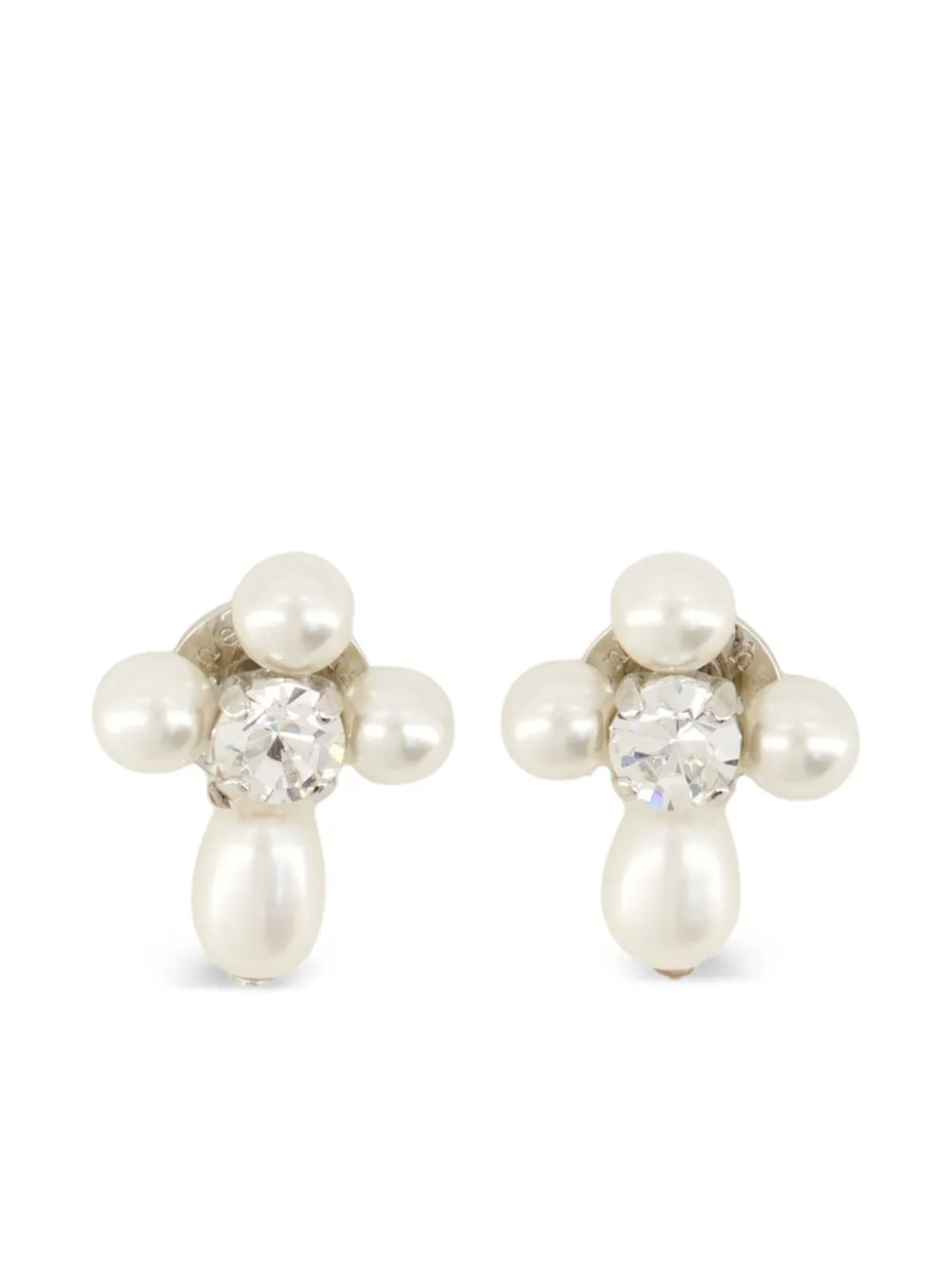 

Серьги с жемчугом и кристаллами Simone Rocha, серебристый