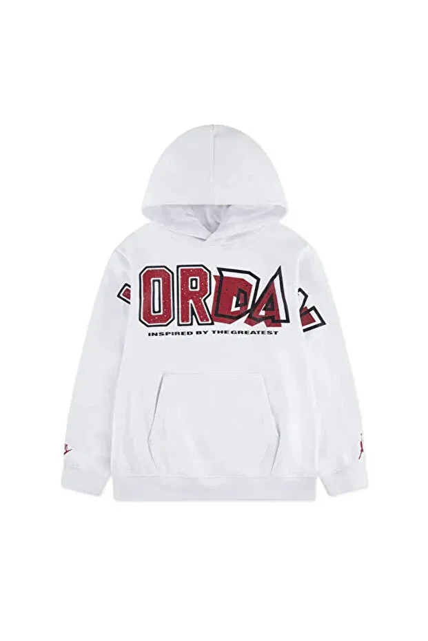 Детское худи для девочек с принтом Jdb in the paint ft po hoodie kids' white sweatshirts 95f579-001 Nike, White