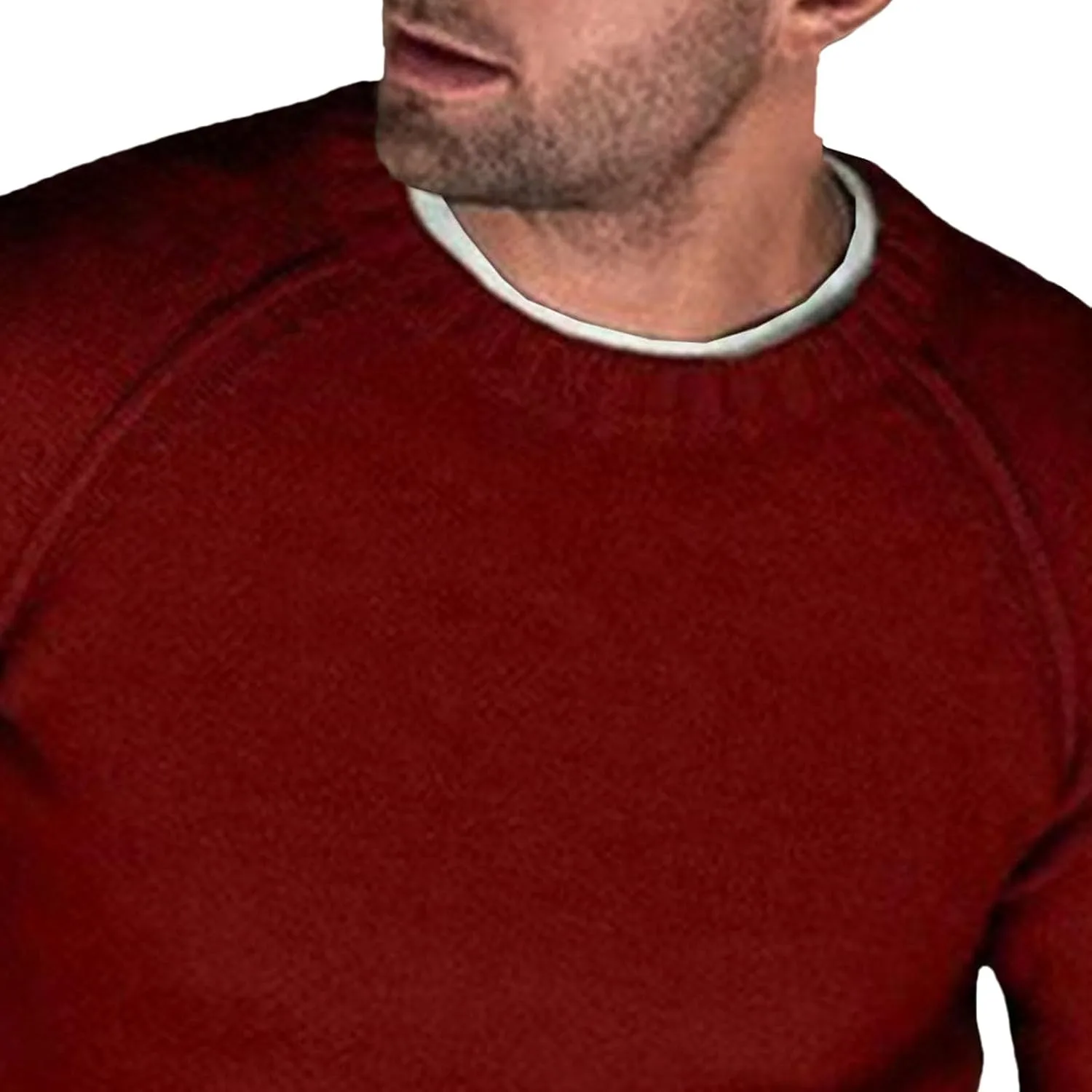 Мужской свитер с длинным рукавом Slim Fit — фото 3