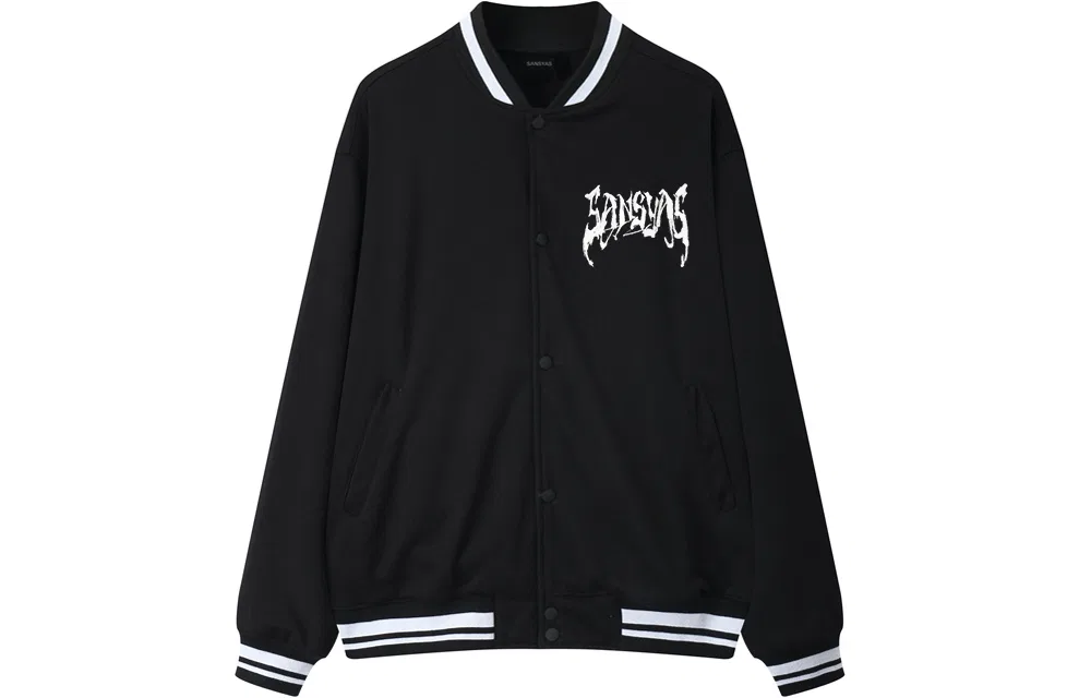 Детская бейсбольная куртка с воротником-поло, свободного кроя, Baseball Jerseys, SANSYAS — фото 4