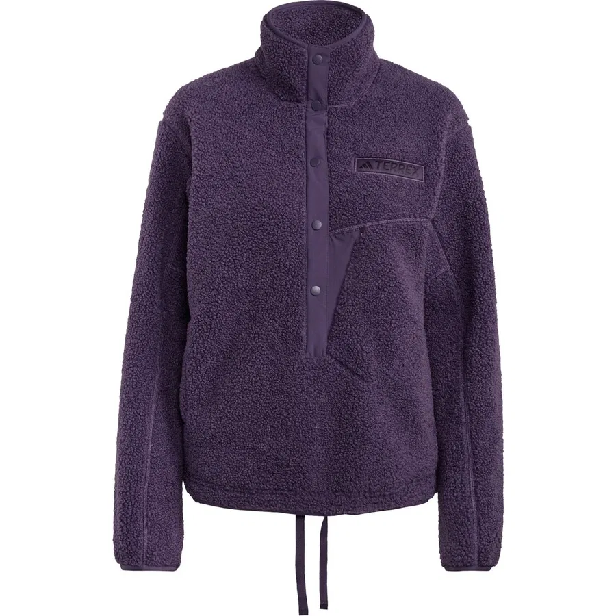 Свитшот с высоким ворсом Terrex Xploric High Pile Fleece Pullover adidas, Фиолетовый — фото 3