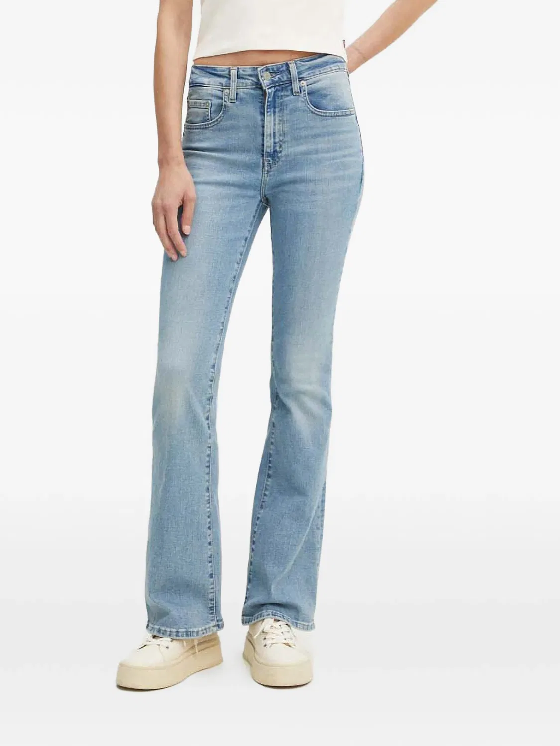 Джинсы клеш пятикарманные синие Levi's, синий