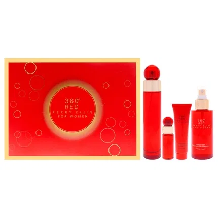 Женский парфюмерный набор 4 предмета 100 мл Eau de Parfum 360 Red For Women Perry Ellis