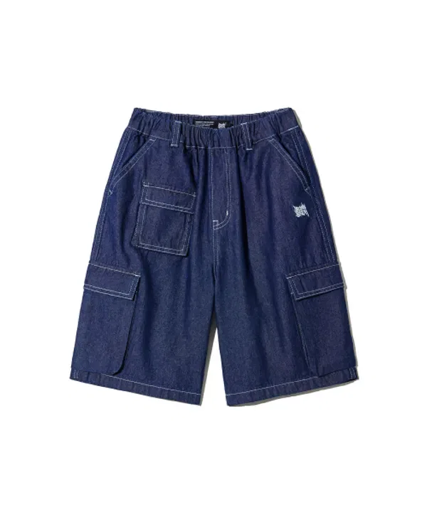 Детские джинсовые шорты летние, Kids summer denim shorts Brownbreath Kids, темный индиго — фото 2