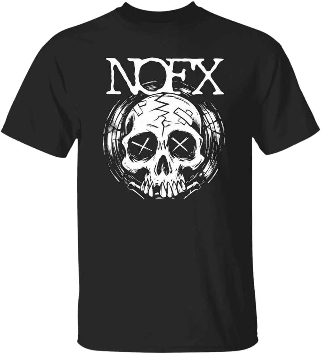 Мужская футболка с принтом Skull, чёрный
