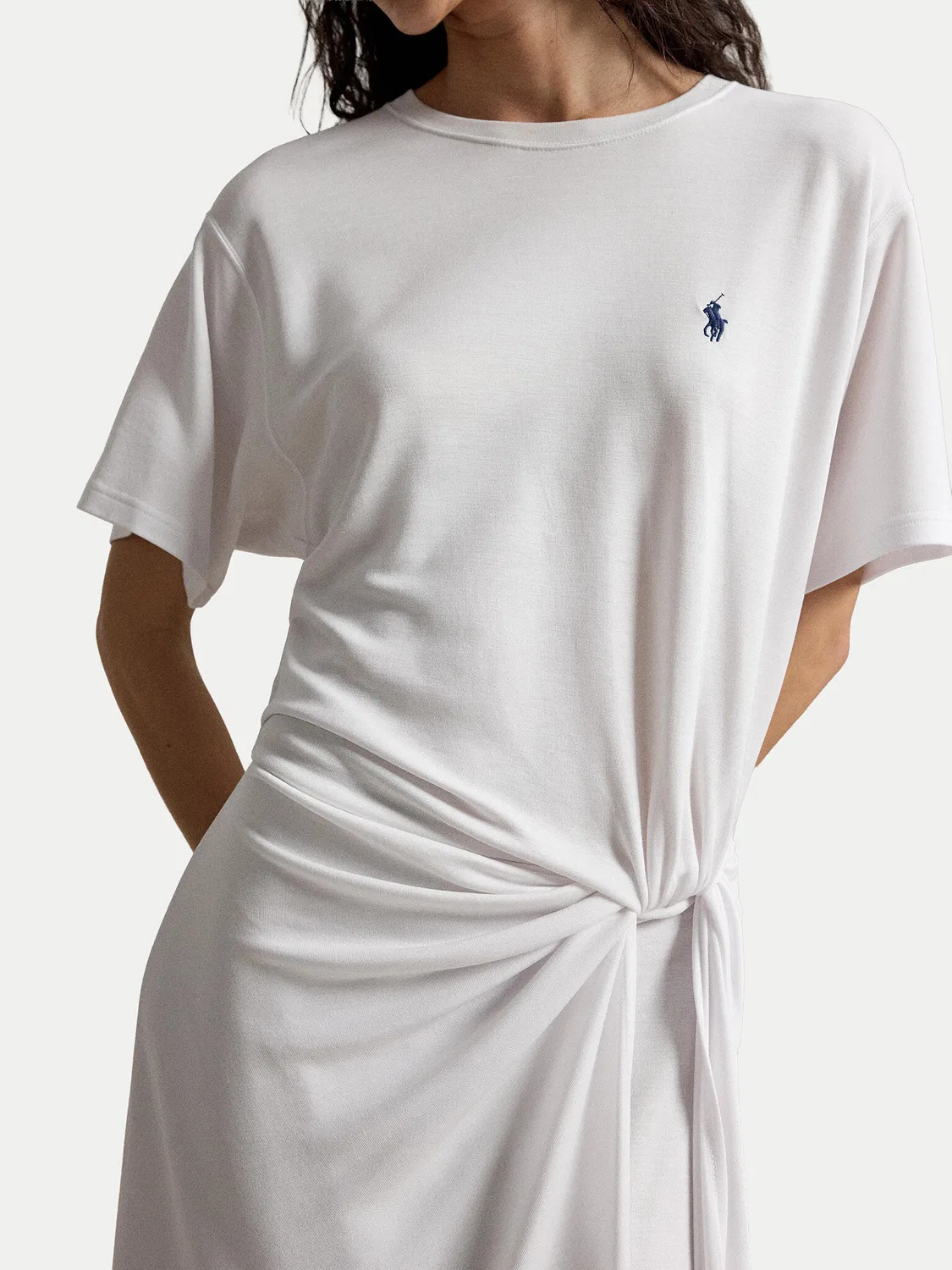 Женское платье на каждый день свободного кроя Polo Ralph Lauren, белый — фото 3