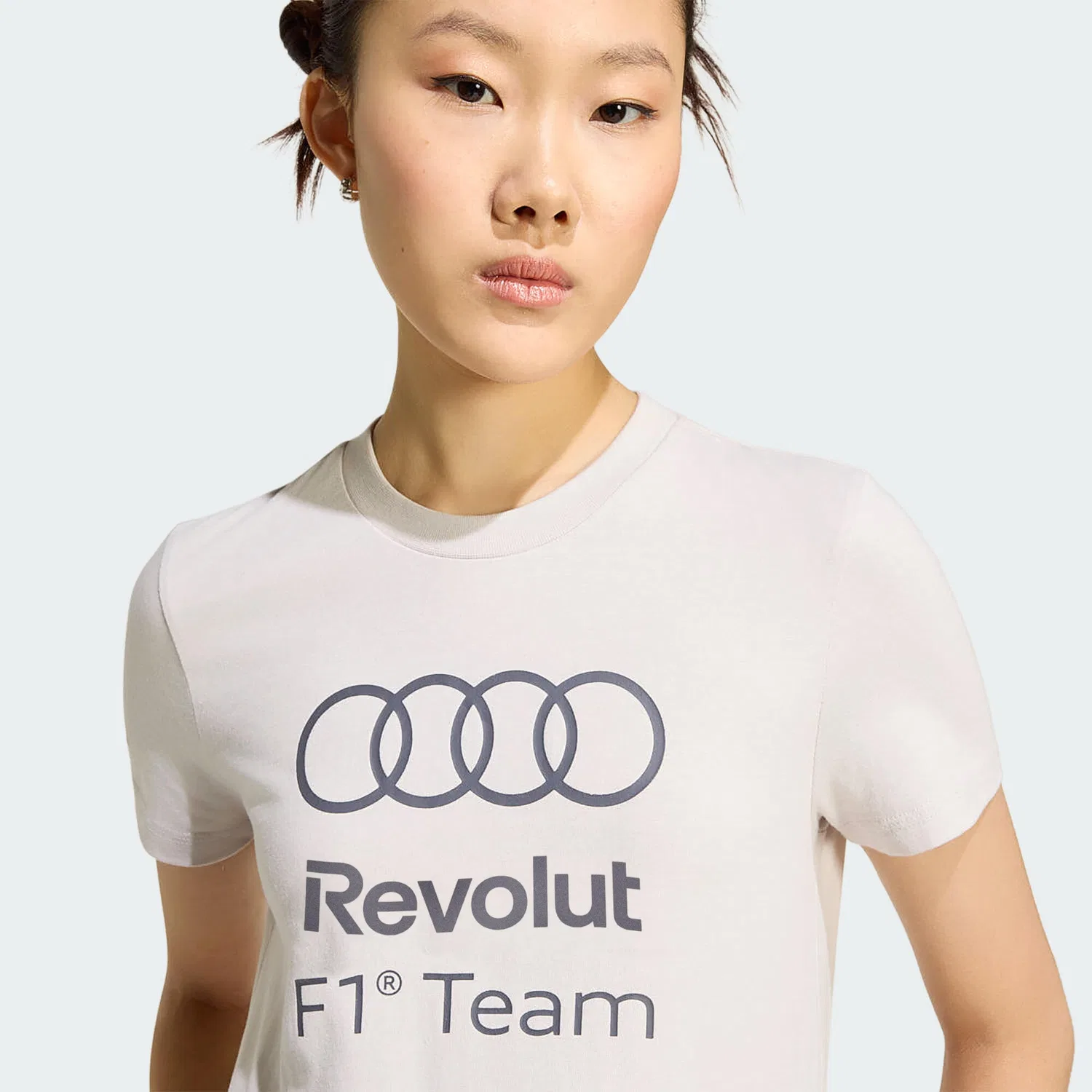 Мужская футболка с принтом Audi Revolut F1 Team DNA Grafik Adidas, Naturweiß — фото 4