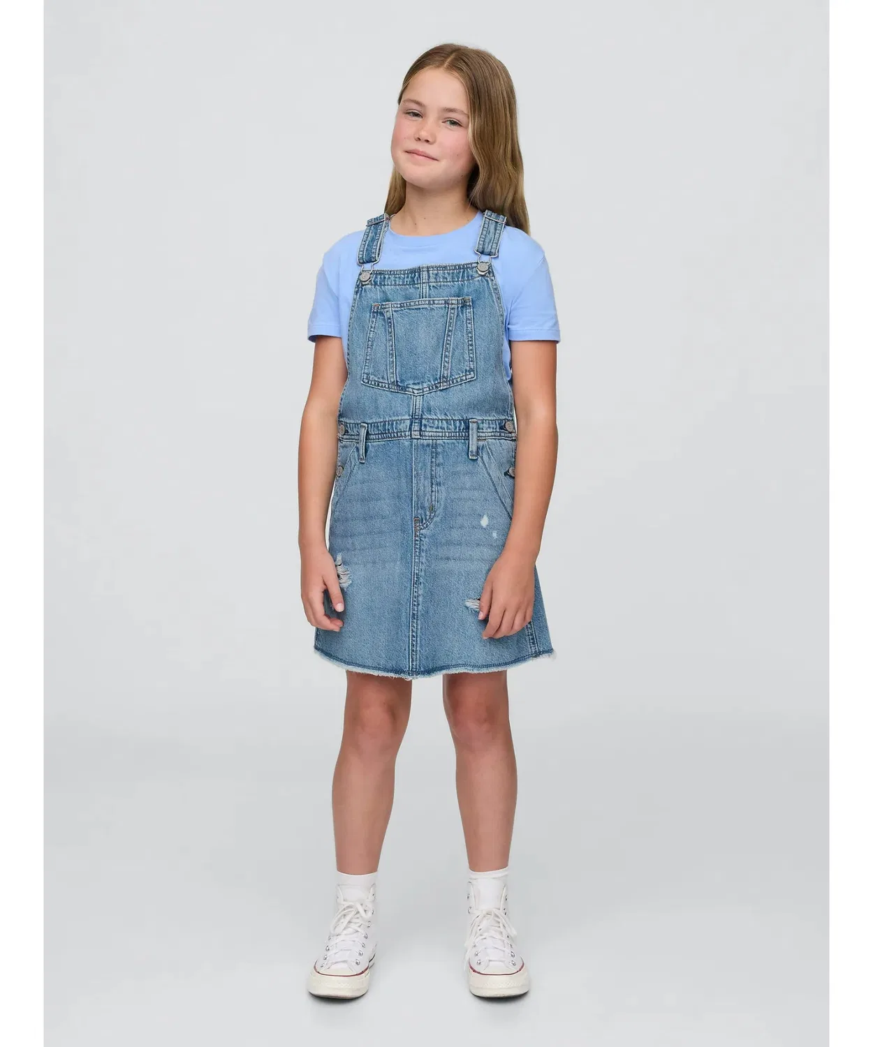 Детский джинсовый сарафан-комбинезон Washwell Denim Skirt Overall GAP, Indigo Blue