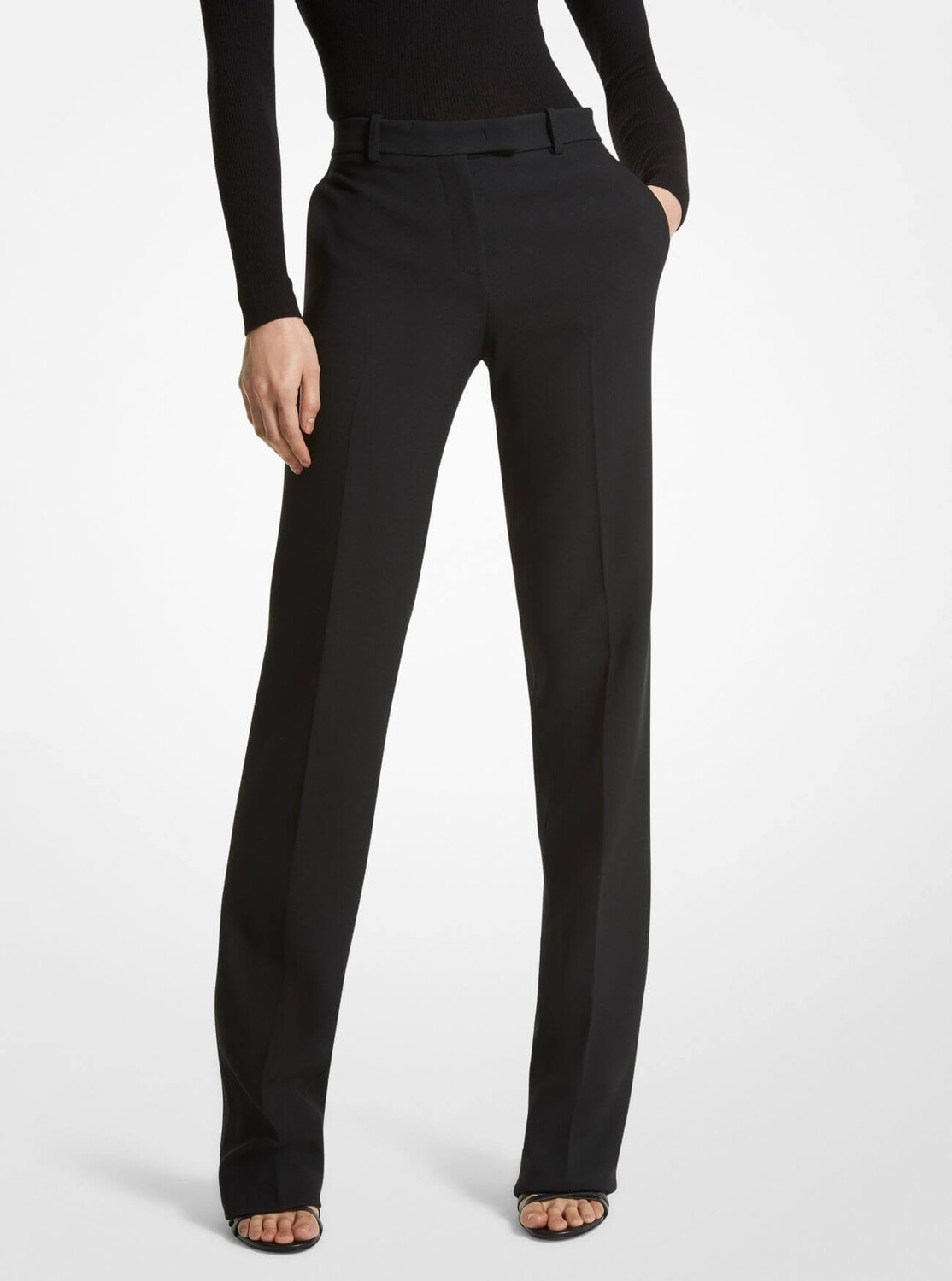 

Брюки Michael Kors Carolyn Double Crepe Sable, черный