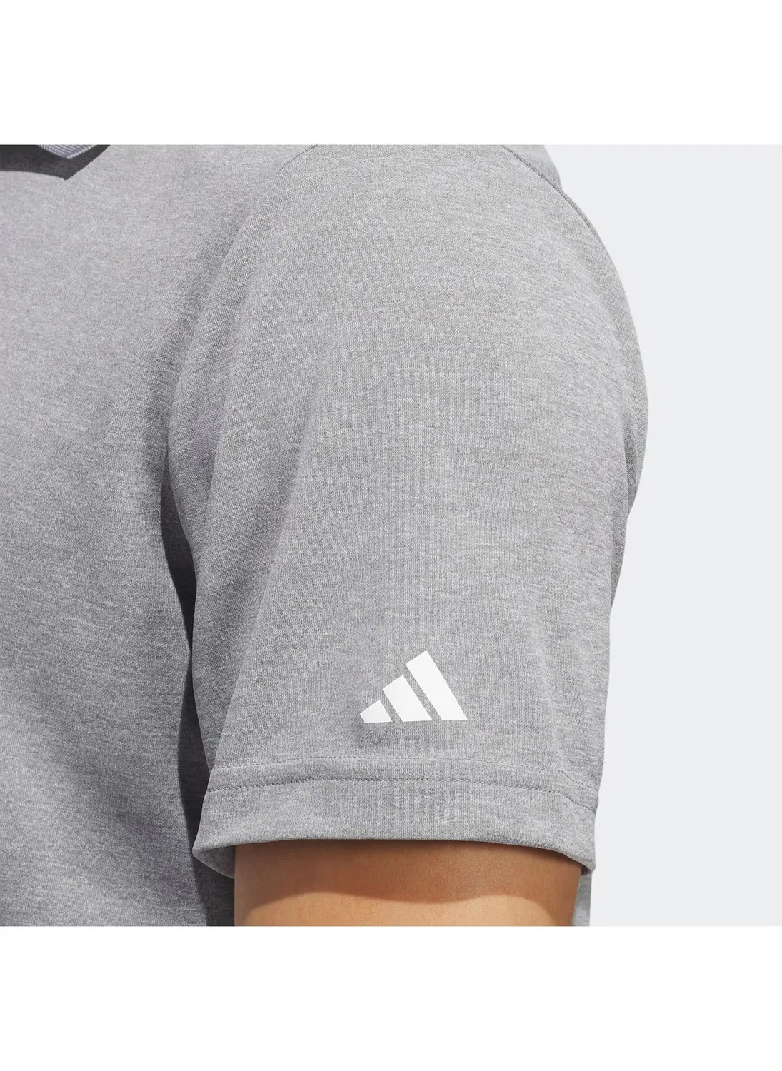 Поло мужское с принтом Core Performance Adidas, серый — фото 4