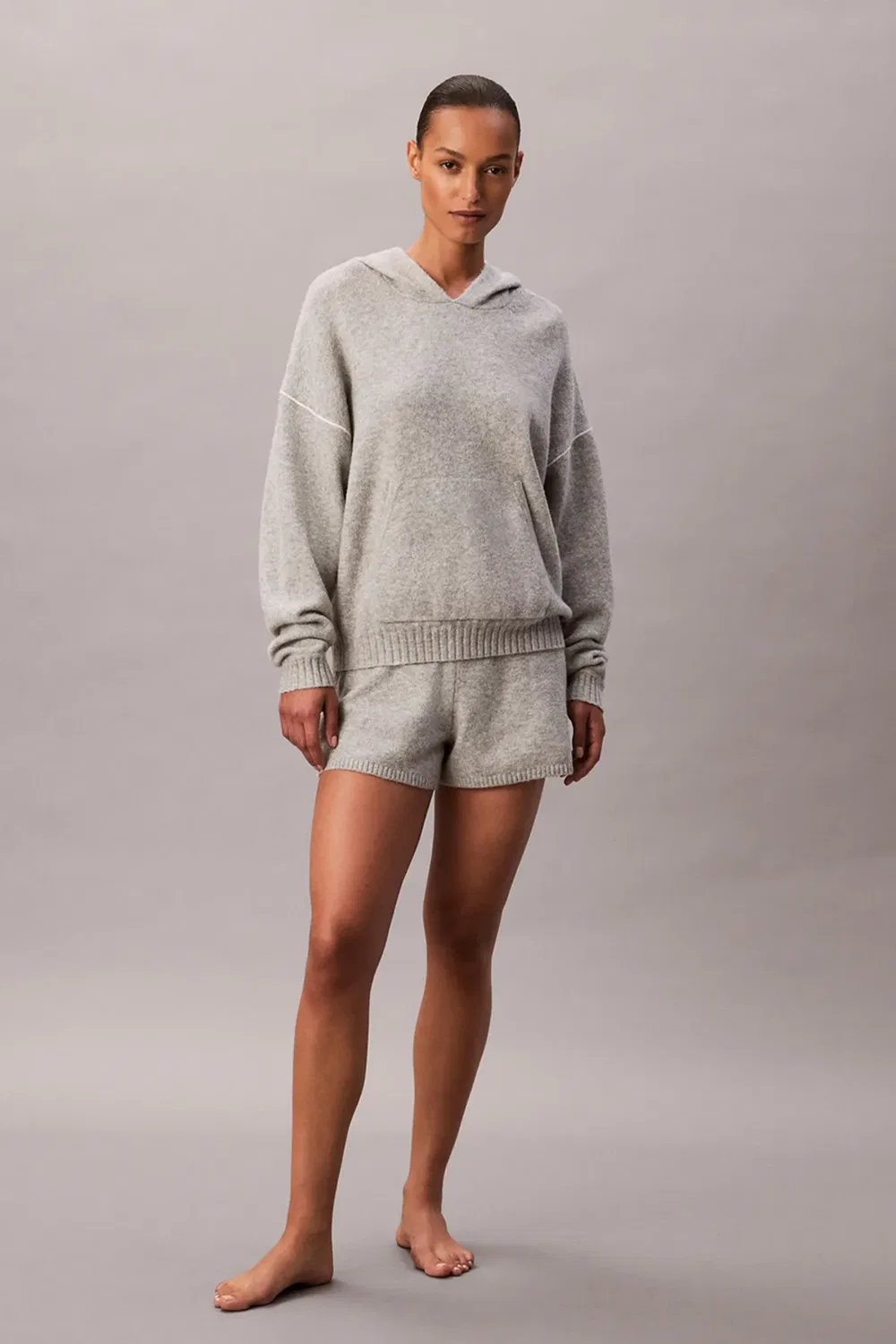 Женский плюшевый худи Calvin Klein, Grey