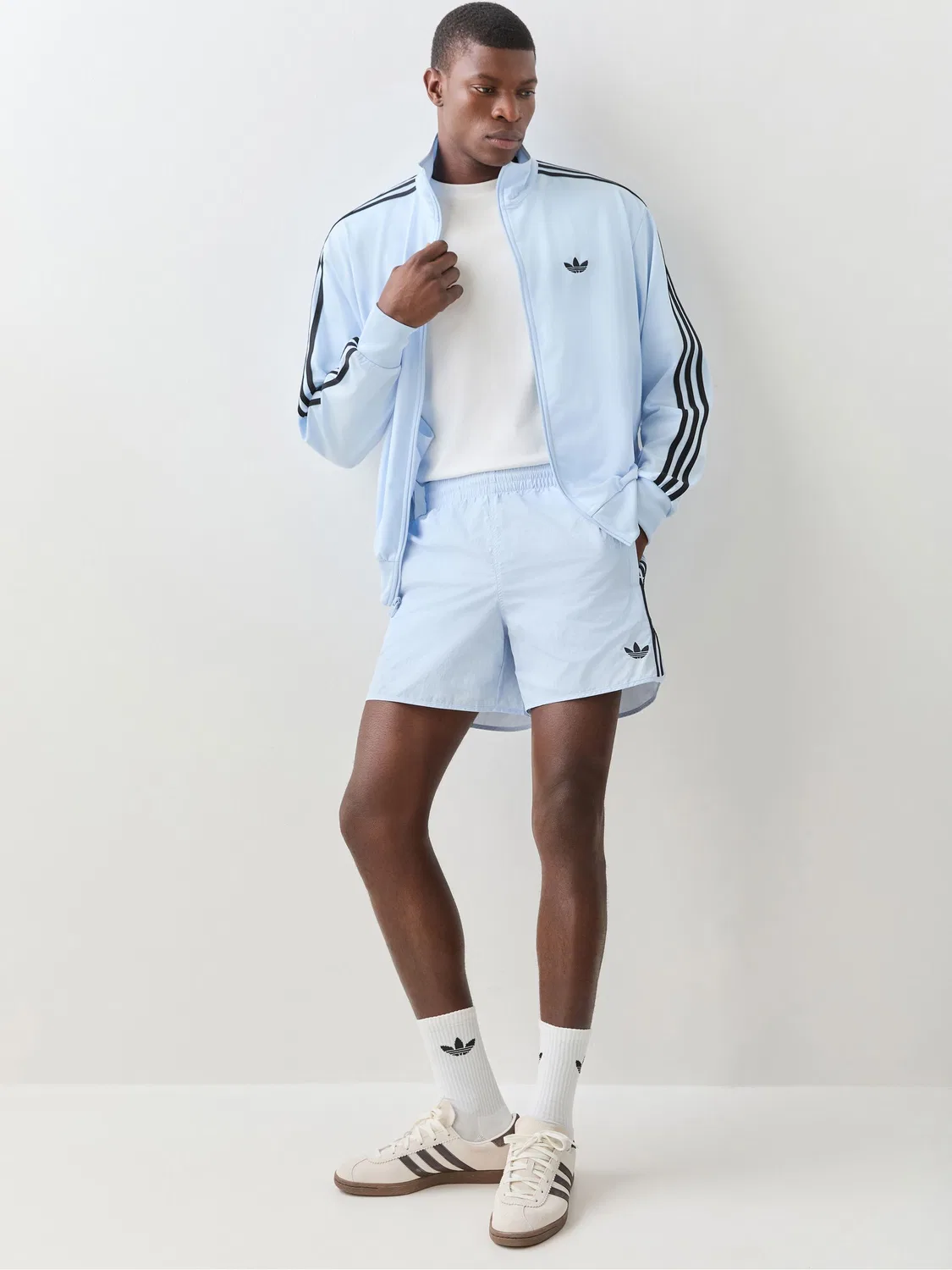 Шорты спортивные Sprinter adidas, бледно-голубой — фото 2